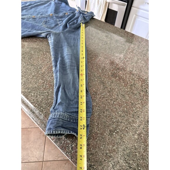 CPO Provisions Tactical Utility Denim L/S Button down Shirt Mens L Vintage Y2K - Picture 7 of 12